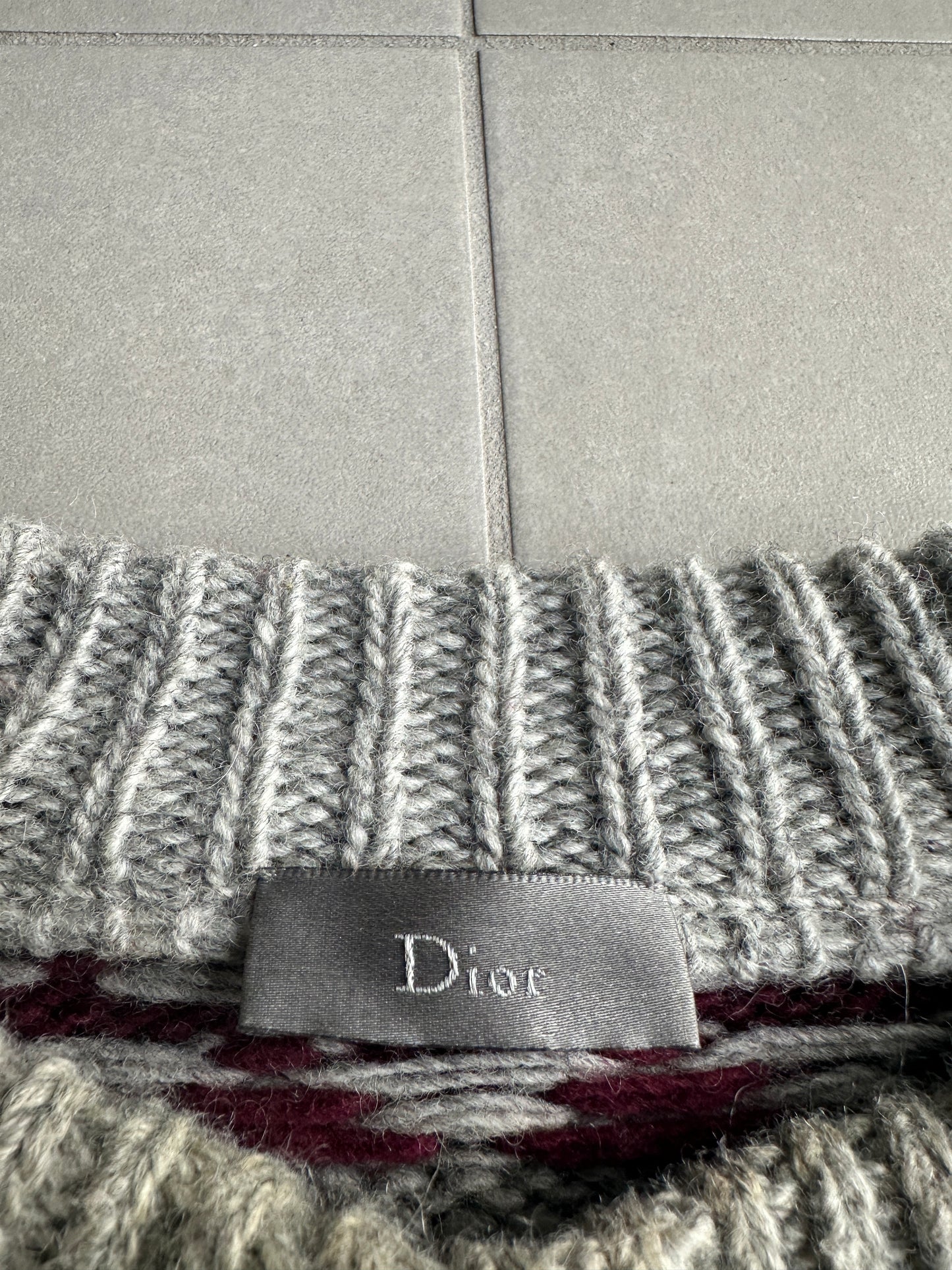 Dior Homme AW05 “In the morning” Nordic patterned sweater