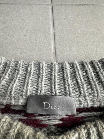 Dior Homme AW05 “In the morning” Nordic patterned sweater