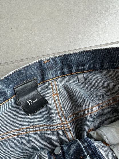 Dior homme AW04 “Victim of the crime” whiskered washed denim