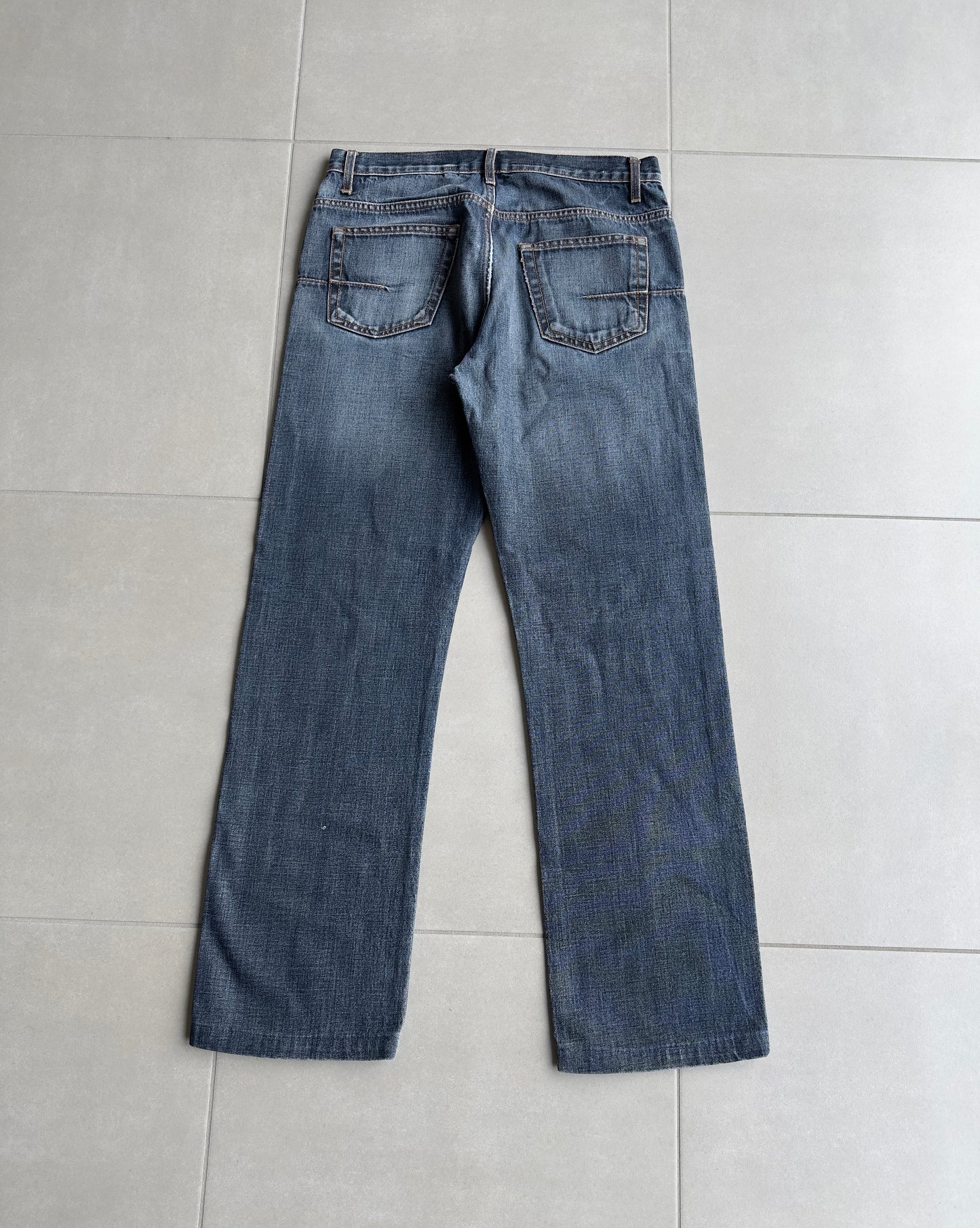 Dior homme AW04 “Victim of the crime” whiskered washed denim