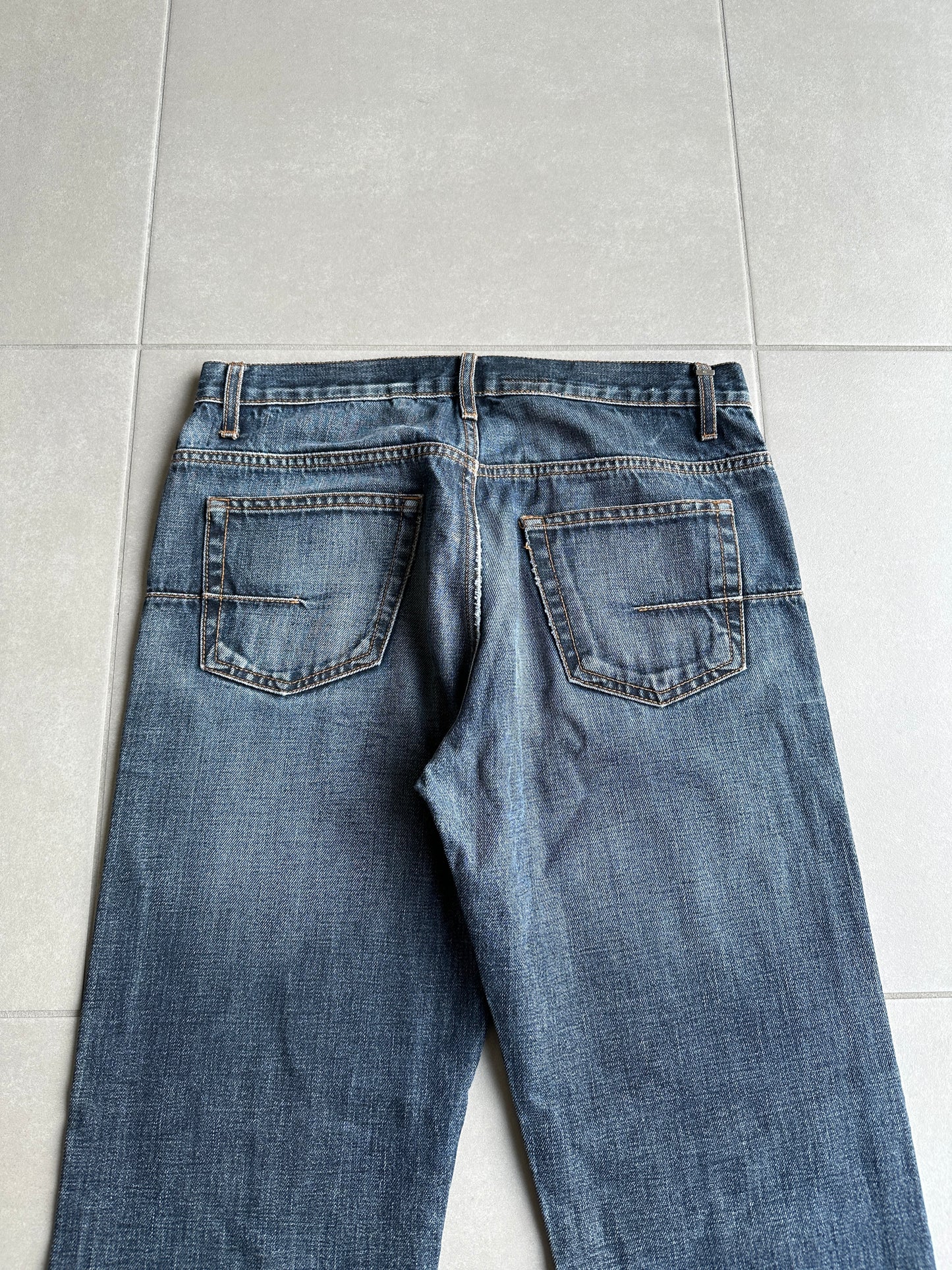 Dior homme AW04 “Victim of the crime” whiskered washed denim