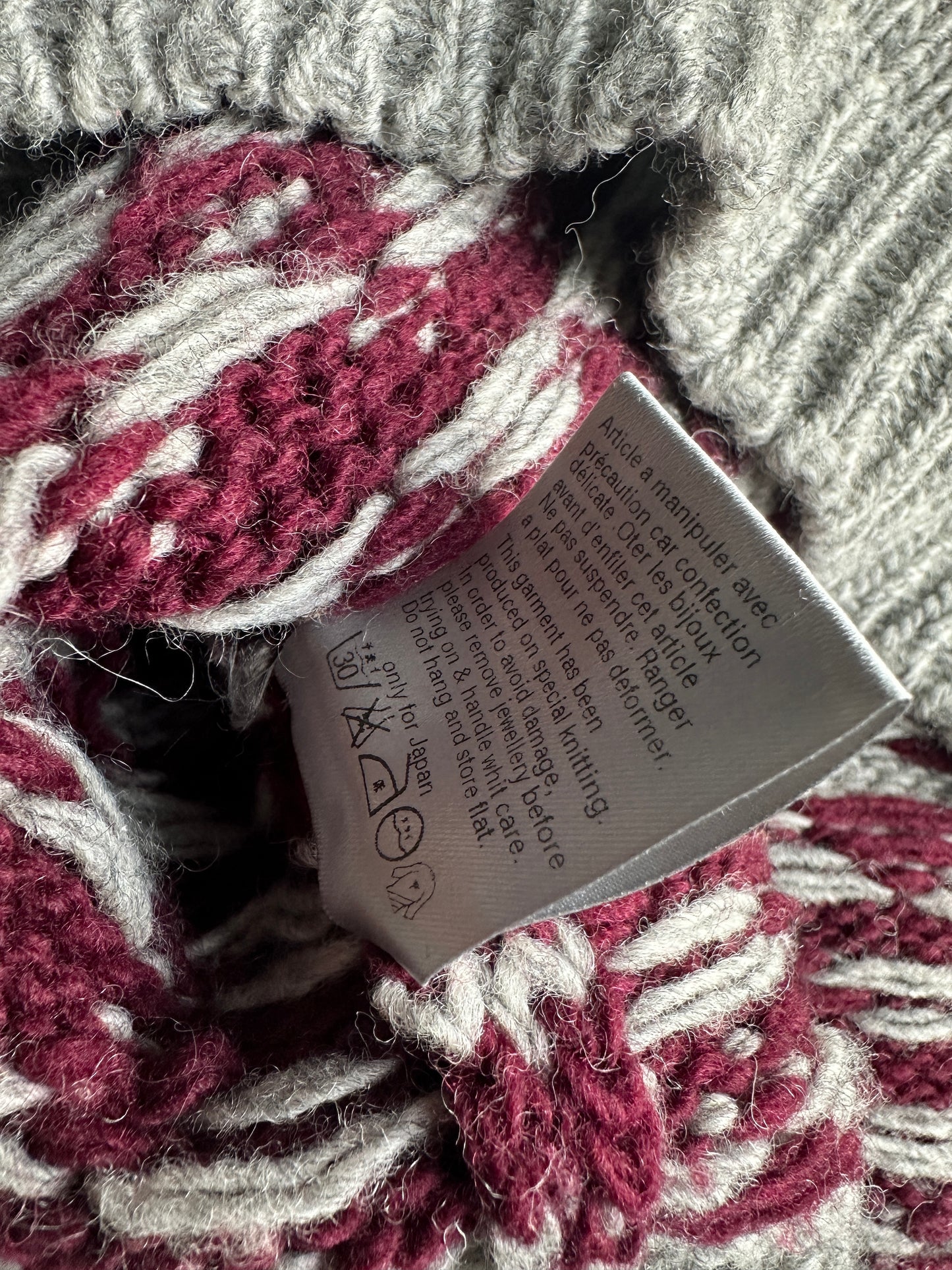 Dior Homme AW05 “In the morning” Nordic patterned sweater