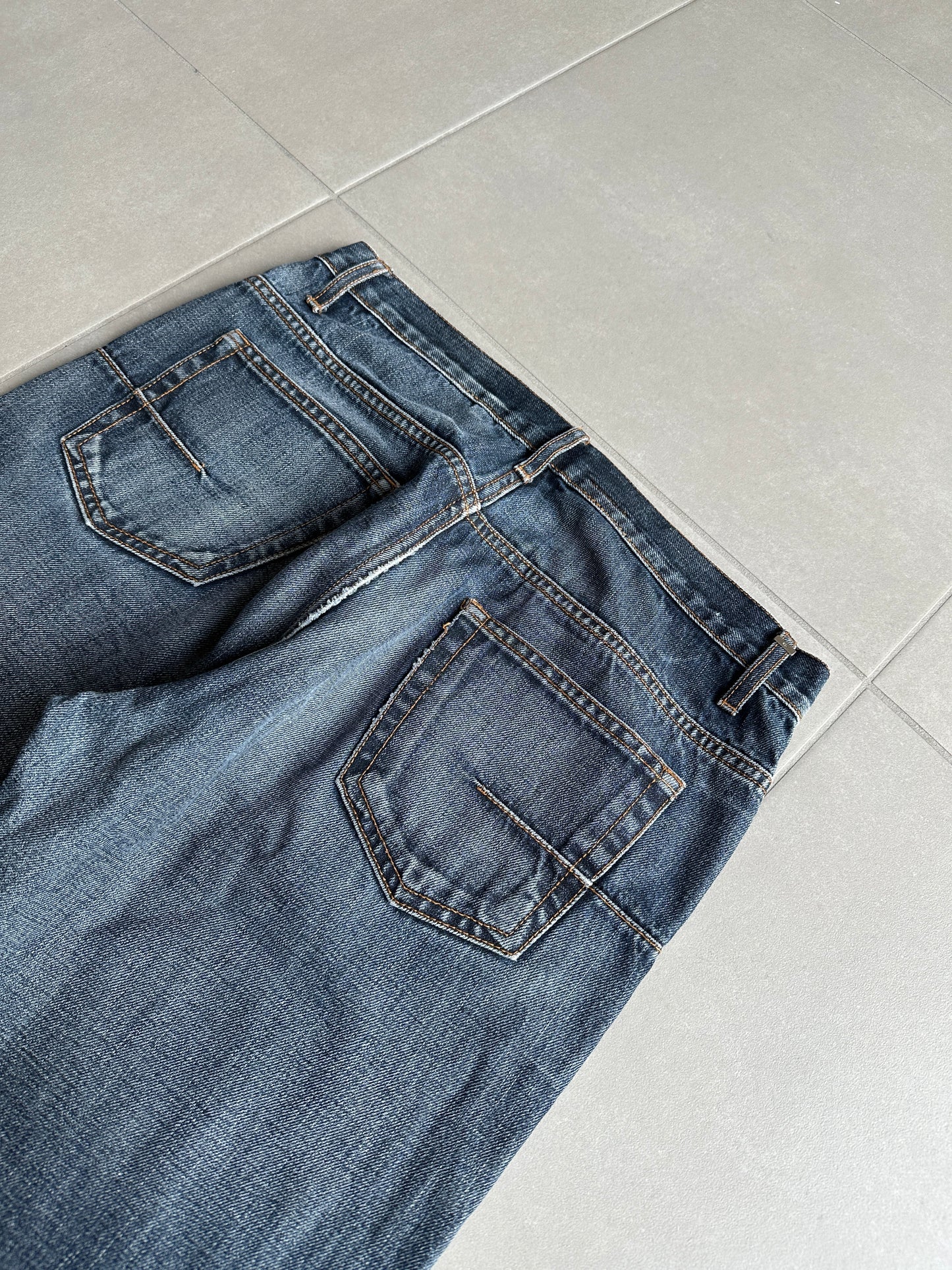 Dior homme AW04 “Victim of the crime” whiskered washed denim