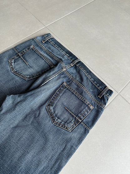 Dior homme AW04 “Victim of the crime” whiskered washed denim
