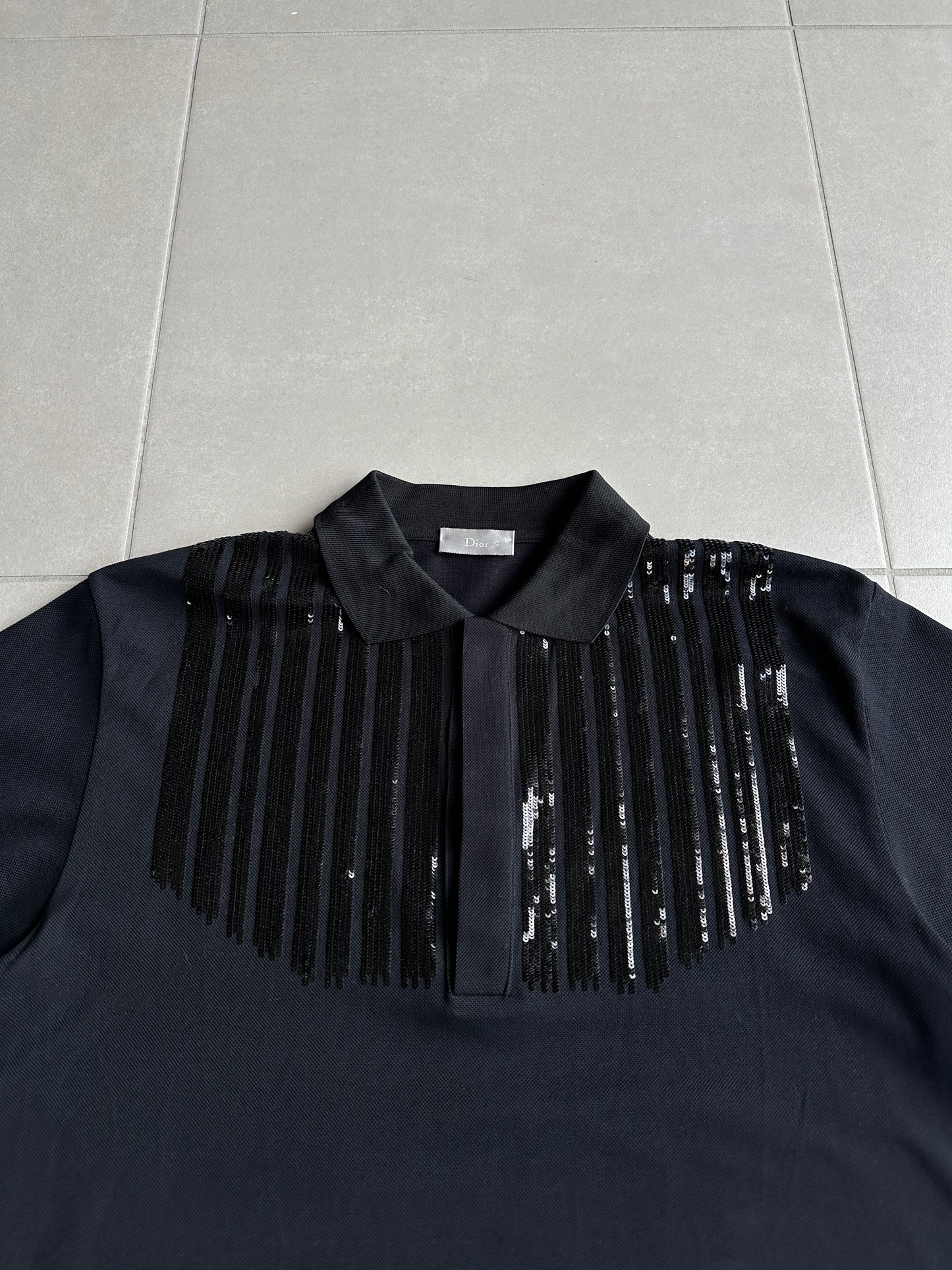 Dior Homme AW06 "These grey days" sequin polo