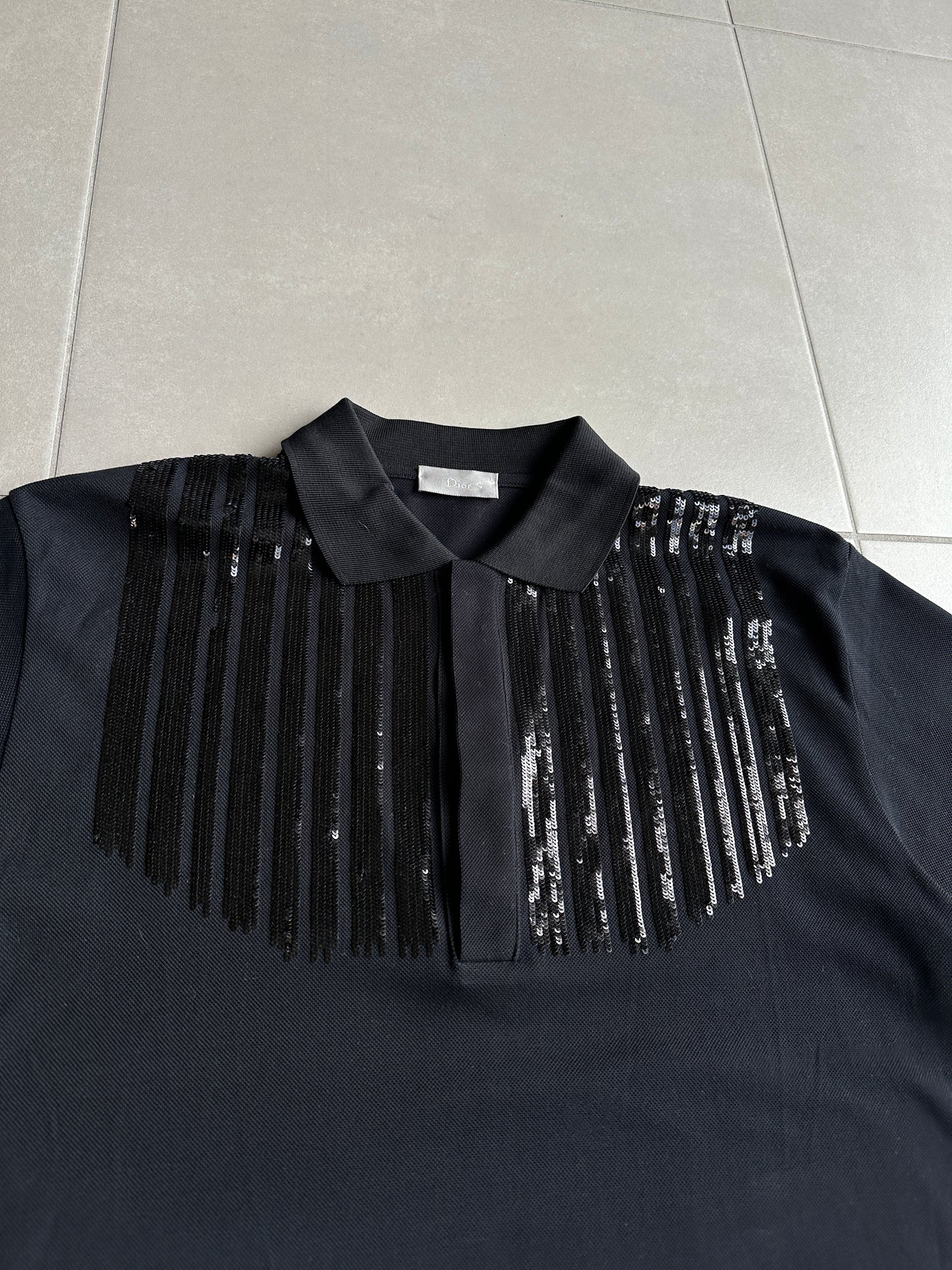Dior Homme AW06 "These grey days" sequin polo