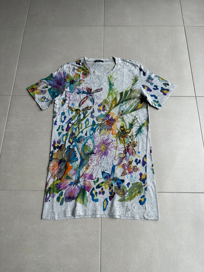 Balmain AW2010 distressed floral print t-shirt
