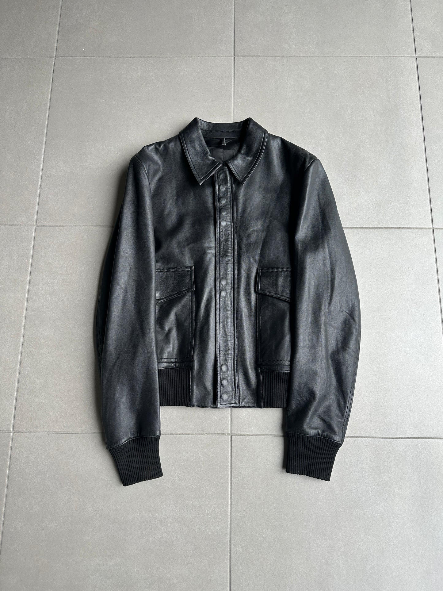 Dior Homme SS04 "strip" leather A2 jacket