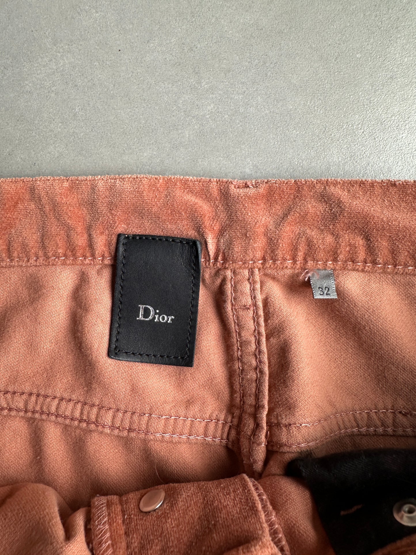 Dior Homme AW05 “In The Morning” velvet bootcut trousers