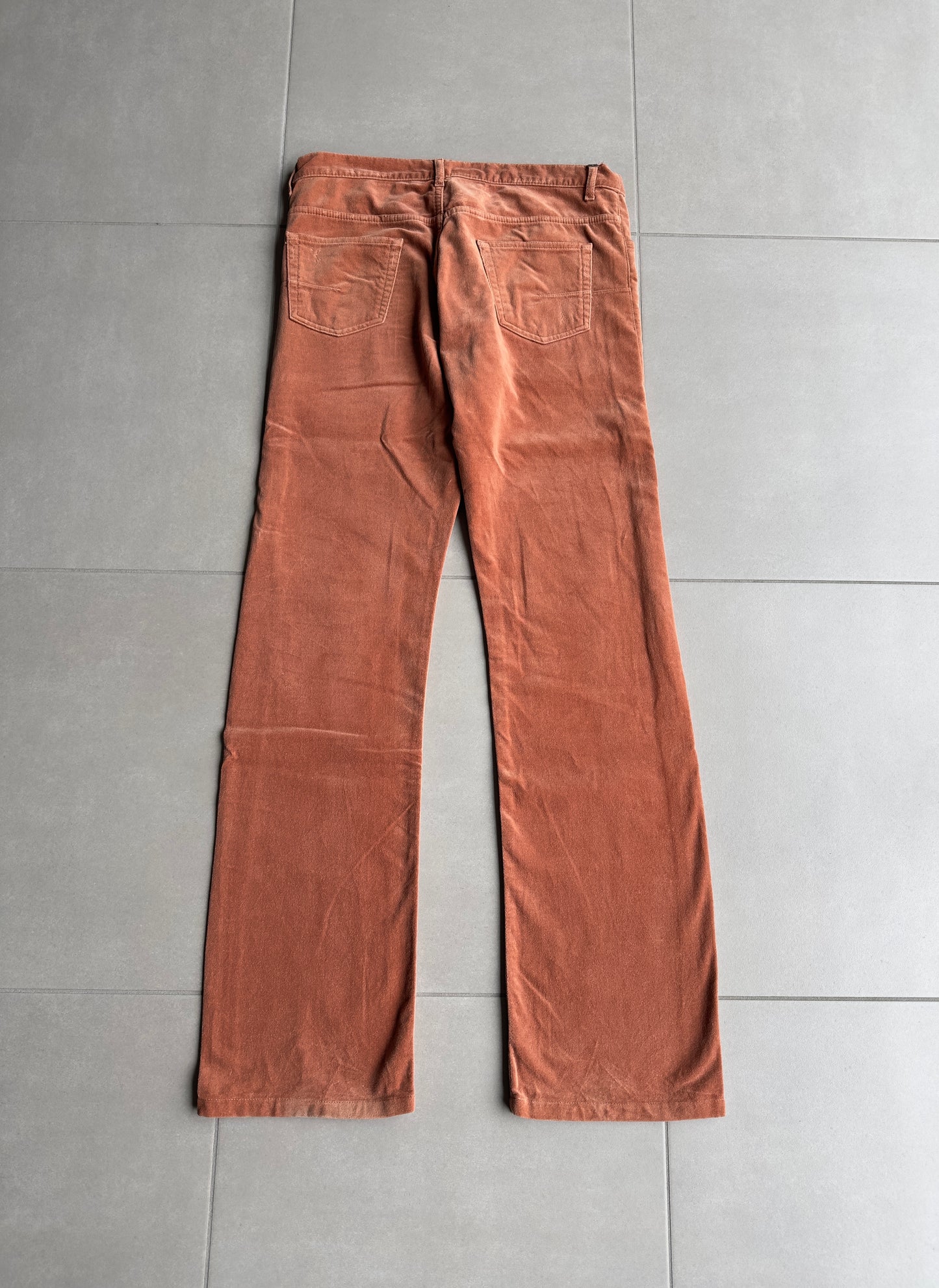 Dior Homme AW05 “In The Morning” velvet bootcut trousers