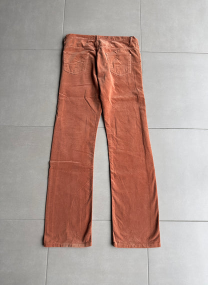 Dior Homme AW05 “In The Morning” velvet bootcut trousers