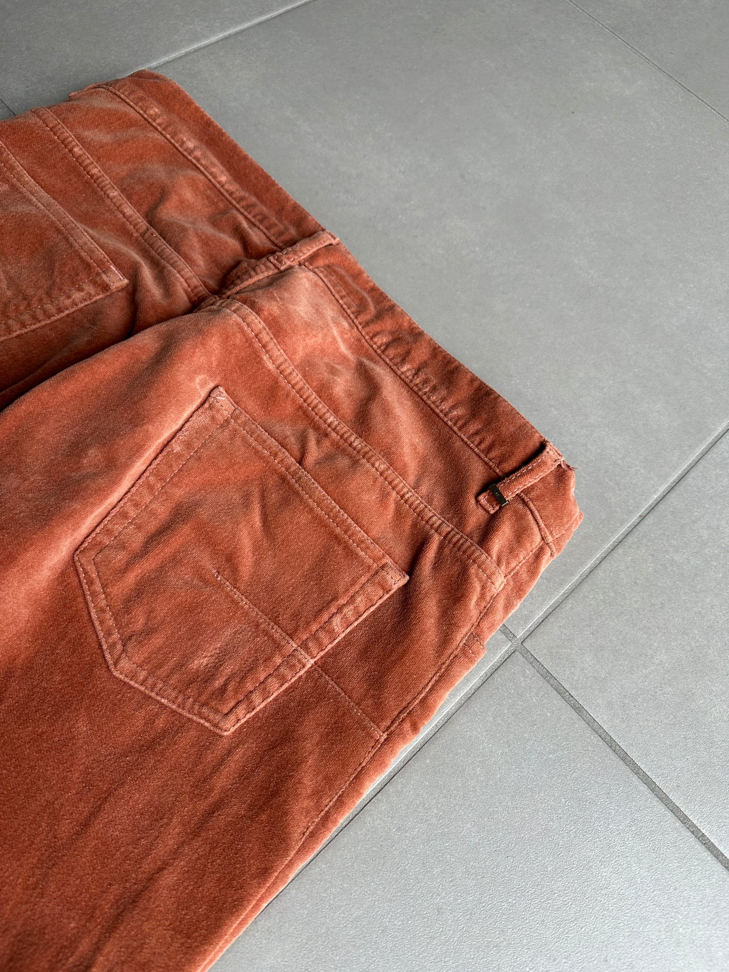 Dior Homme AW05 “In The Morning” velvet bootcut trousers