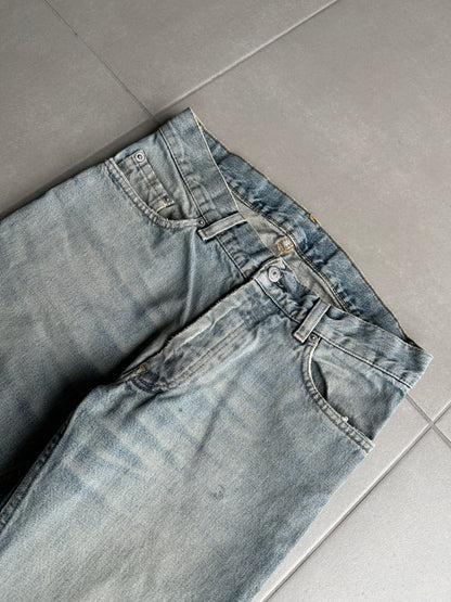 Helmut Lang vintage classic cut stained denim
