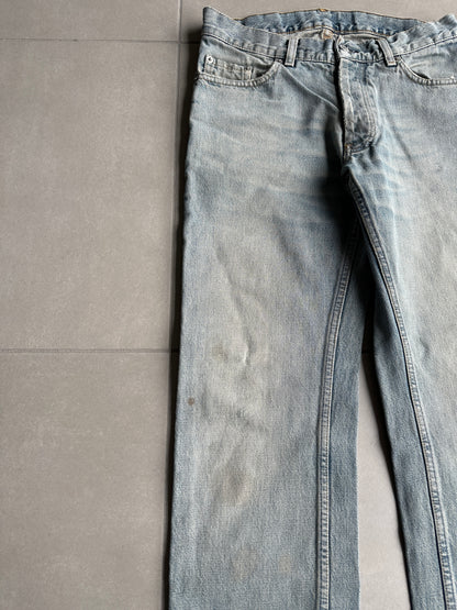 Helmut Lang vintage classic cut stained denim