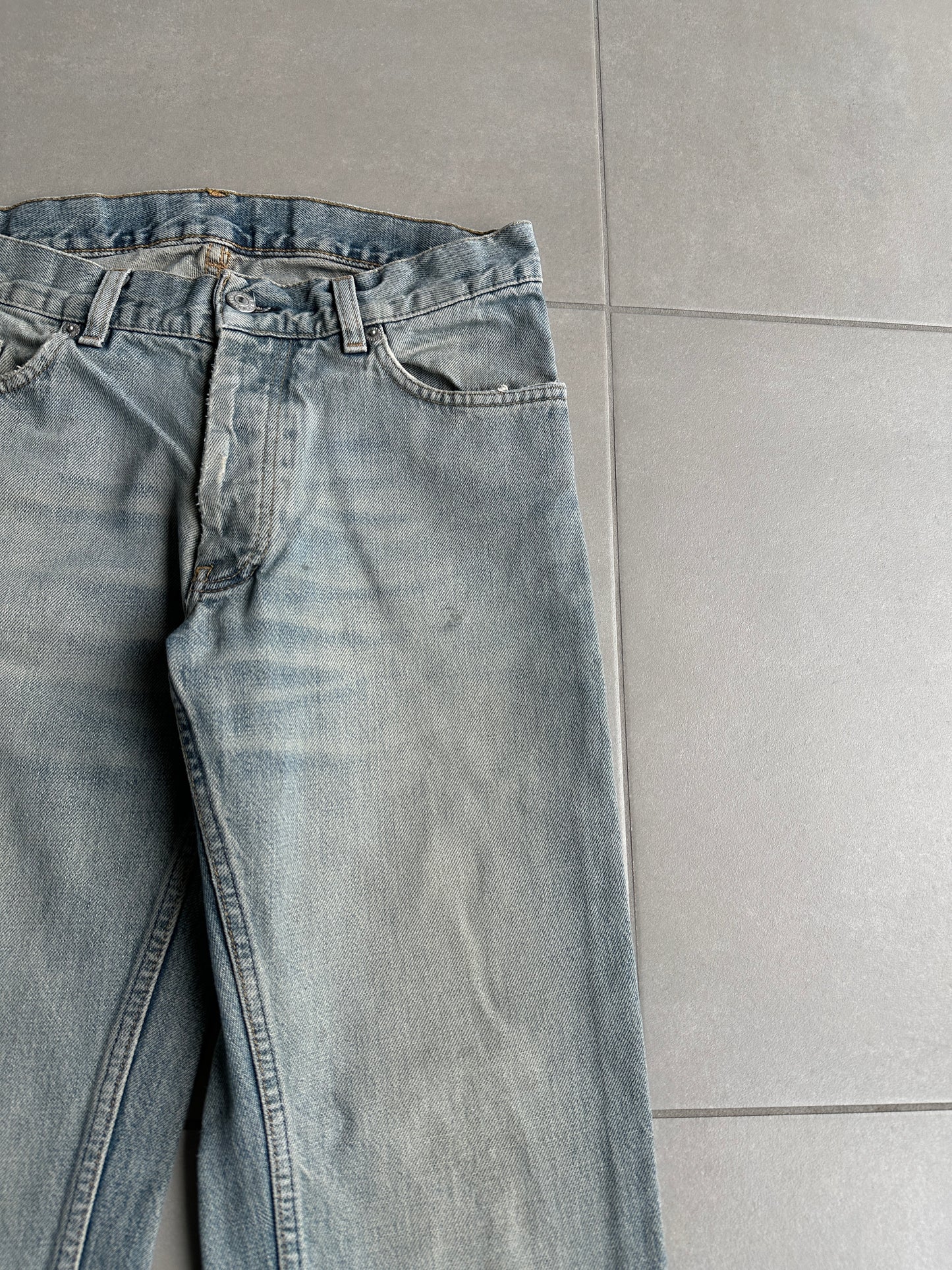 Helmut Lang vintage classic cut stained denim