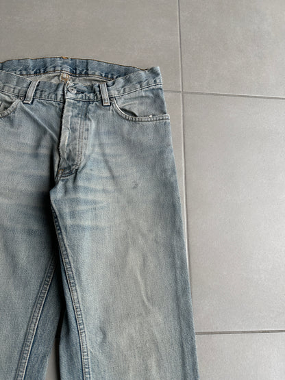 Helmut Lang vintage classic cut stained denim