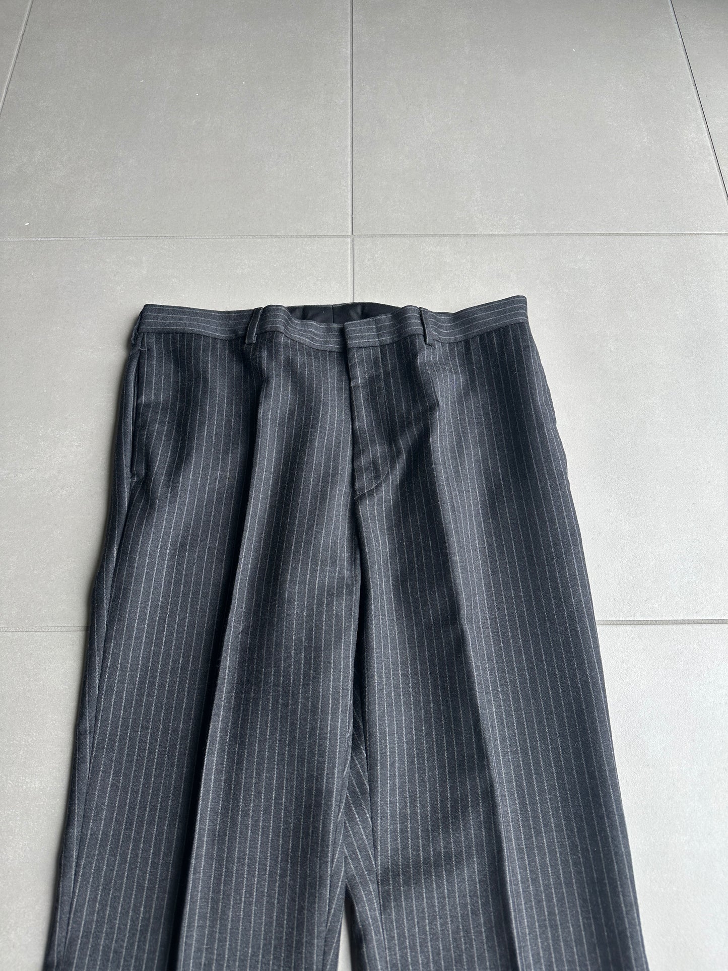 Dior homme AW04 “VOTC” super 100’s pinstripe wool trousers