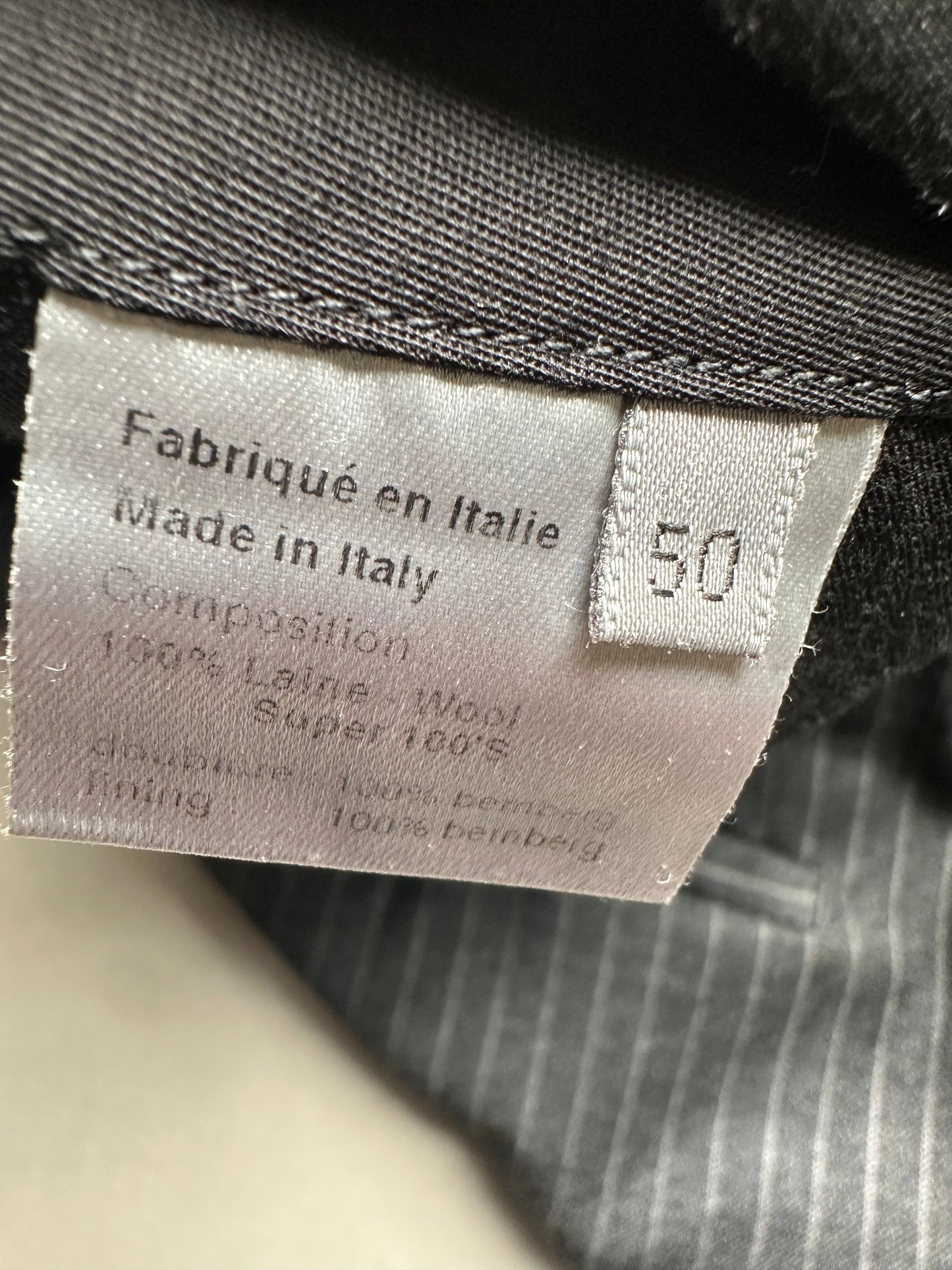 Dior homme AW04 “VOTC” super 100’s pinstripe wool trousers