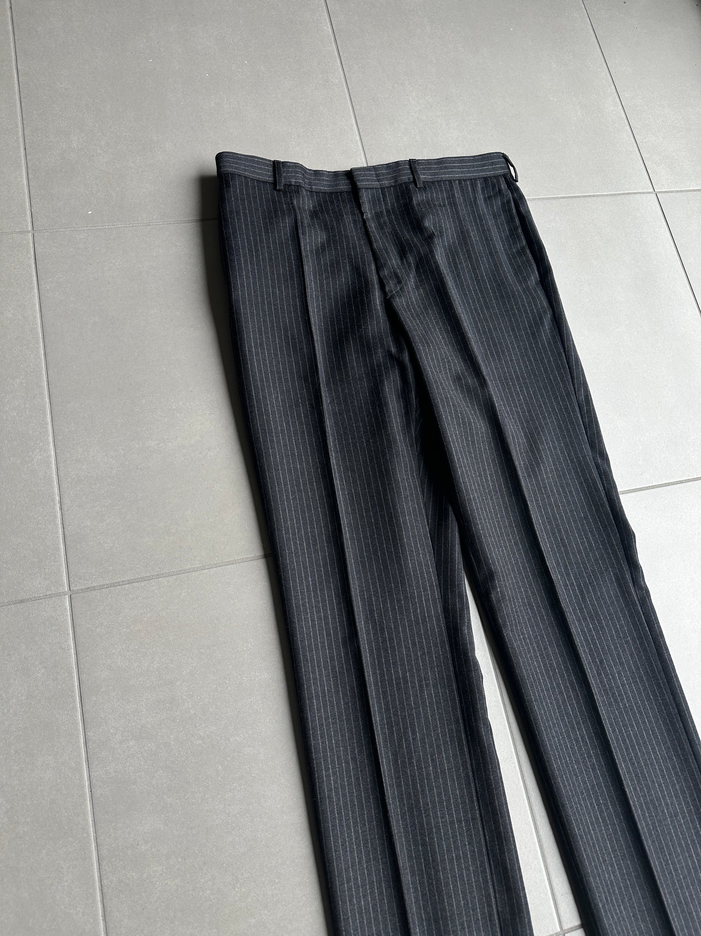 Dior homme AW04 “VOTC” super 100’s pinstripe wool trousers
