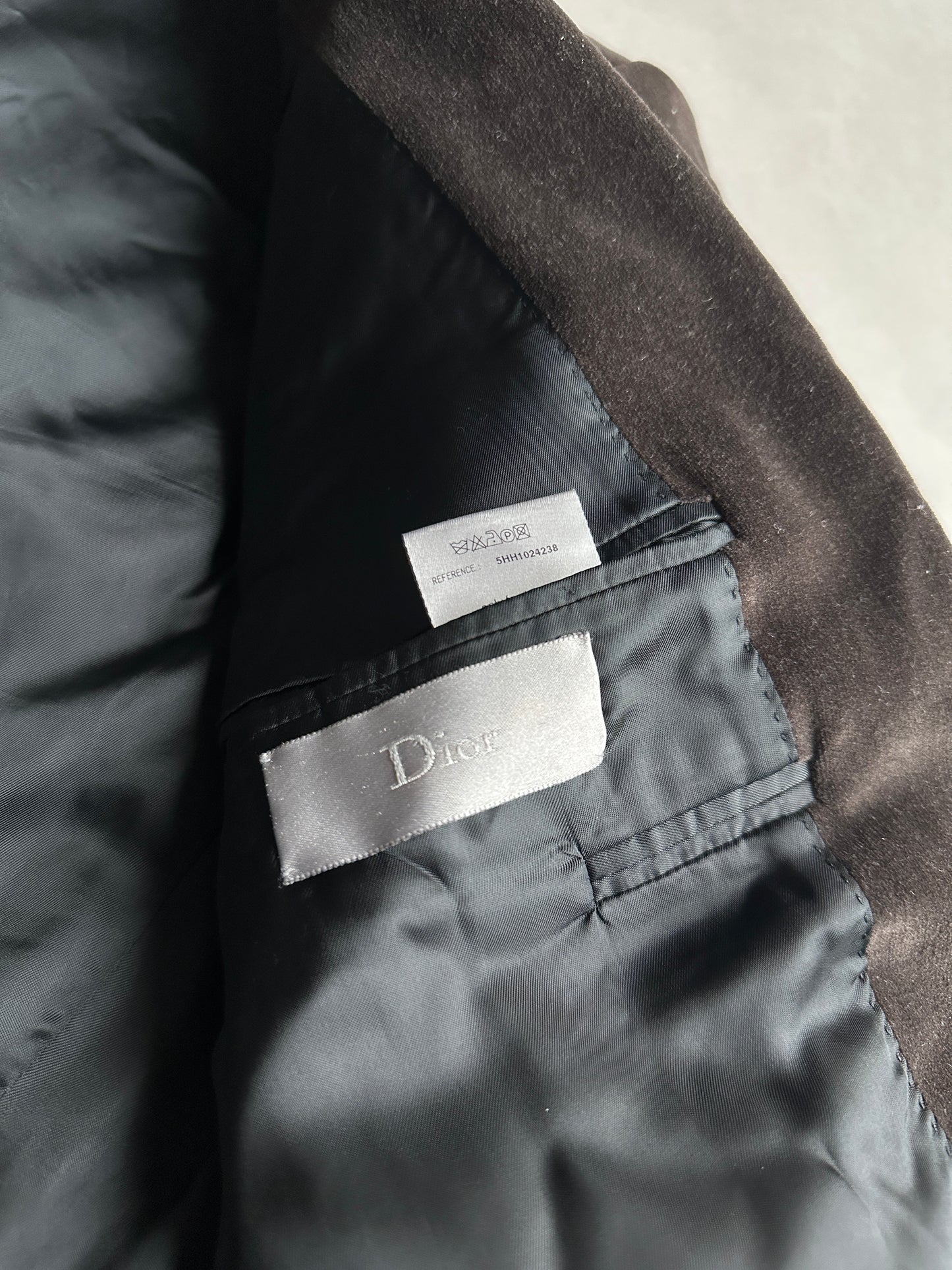 Dior Homme AW05 "In The Morning" velvet blazer
