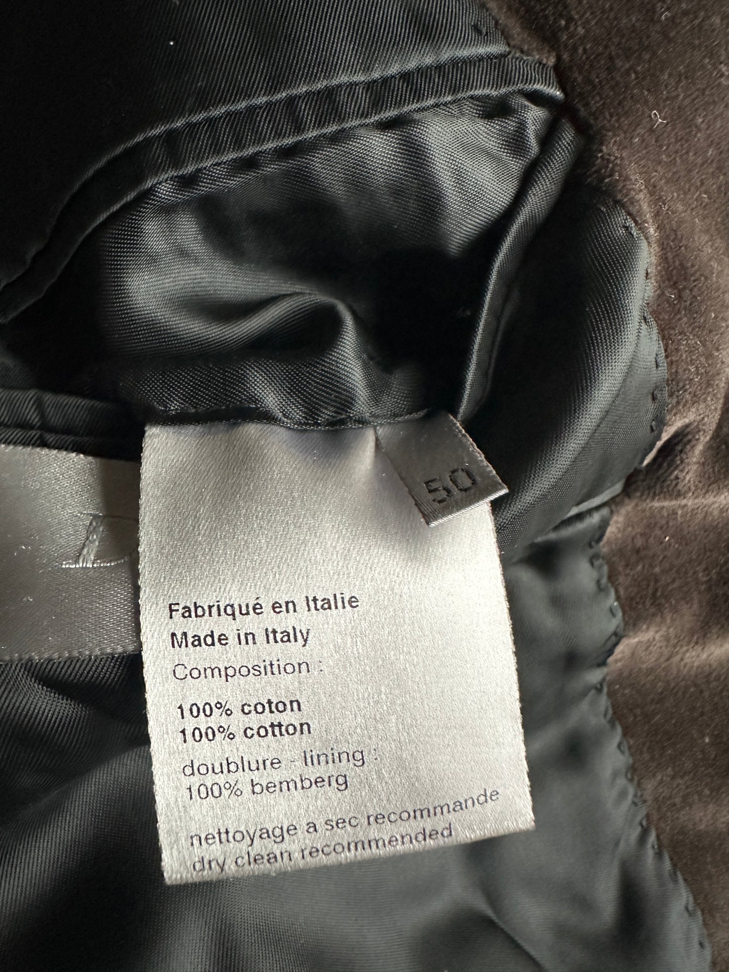 Dior Homme AW05 "In The Morning" velvet blazer