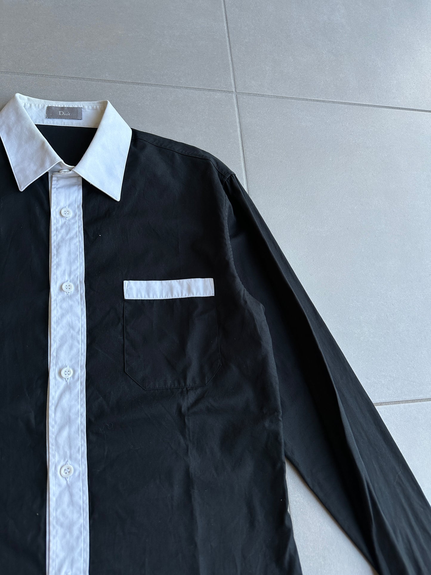 Dior Homme AW06 "These grey days" contrast shirt