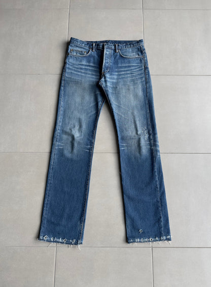 Dior Homme AW06 washed blue clawmark jeans