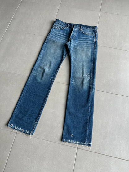 Dior Homme AW06 washed blue clawmark jeans