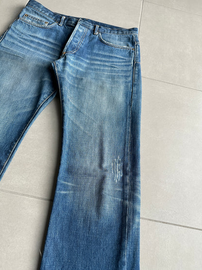 Dior Homme AW06 washed blue clawmark jeans