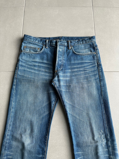 Dior Homme AW06 washed blue clawmark jeans
