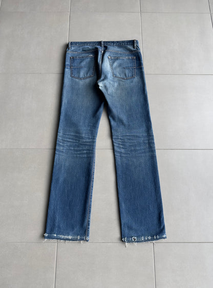 Dior Homme AW06 washed blue clawmark jeans