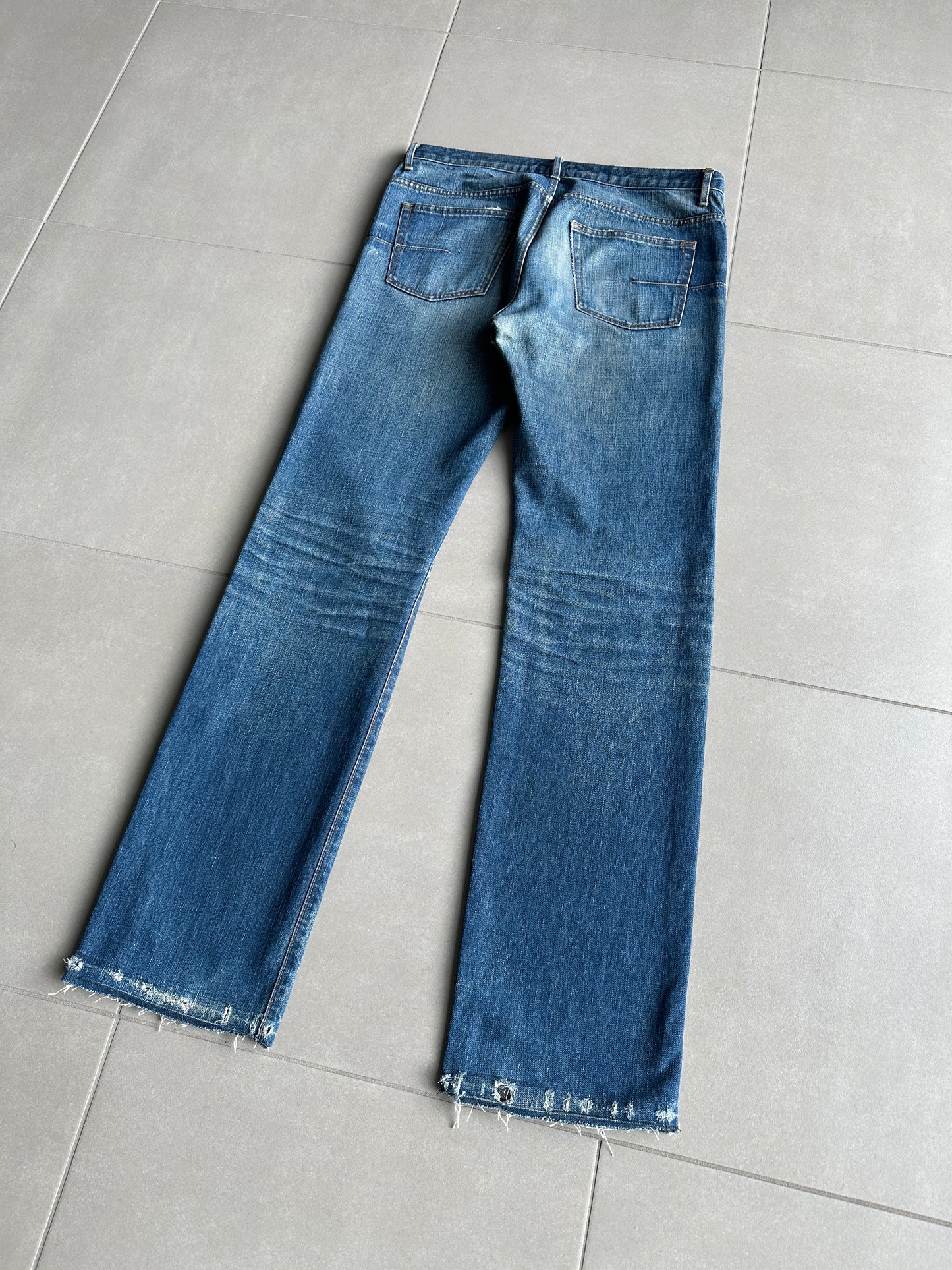 Dior Homme AW06 washed blue clawmark jeans