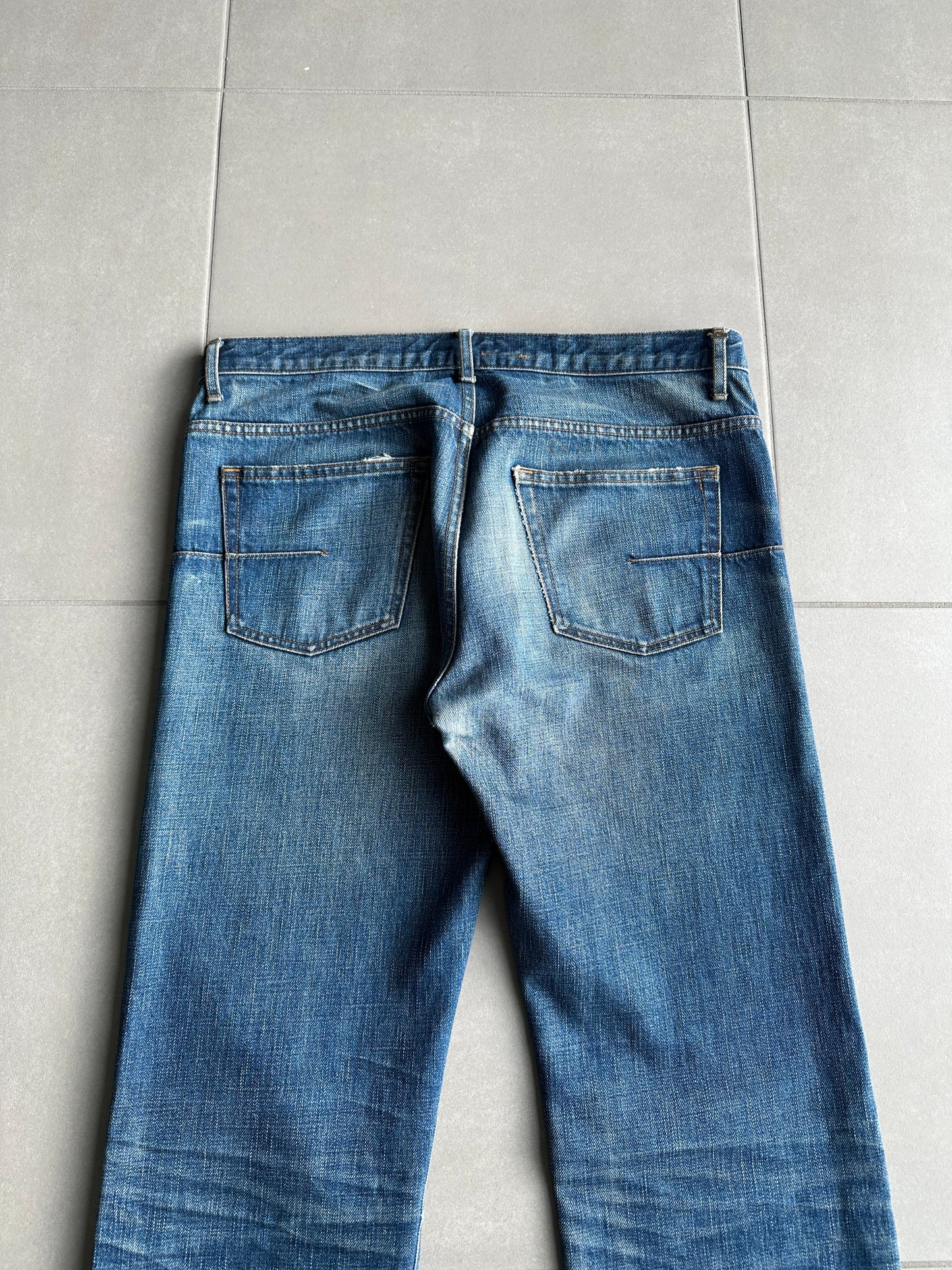 Dior Homme AW06 washed blue clawmark jeans