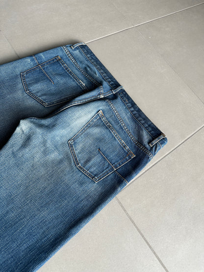 Dior Homme AW06 washed blue clawmark jeans