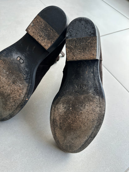 Dior Homme AW07 “Navigate” Cuban heel suede western boots