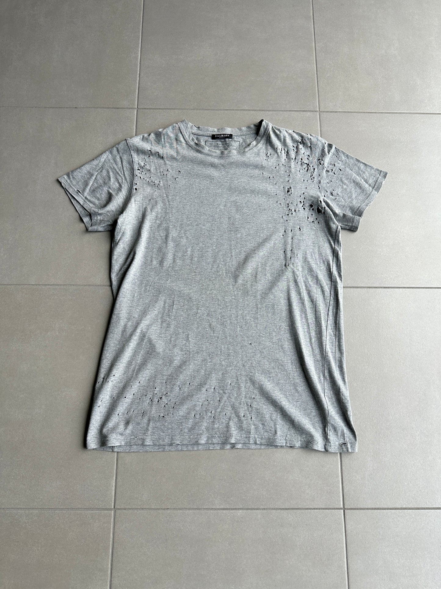 Balmain Homme AW10 Shotgun distressed T-shirt