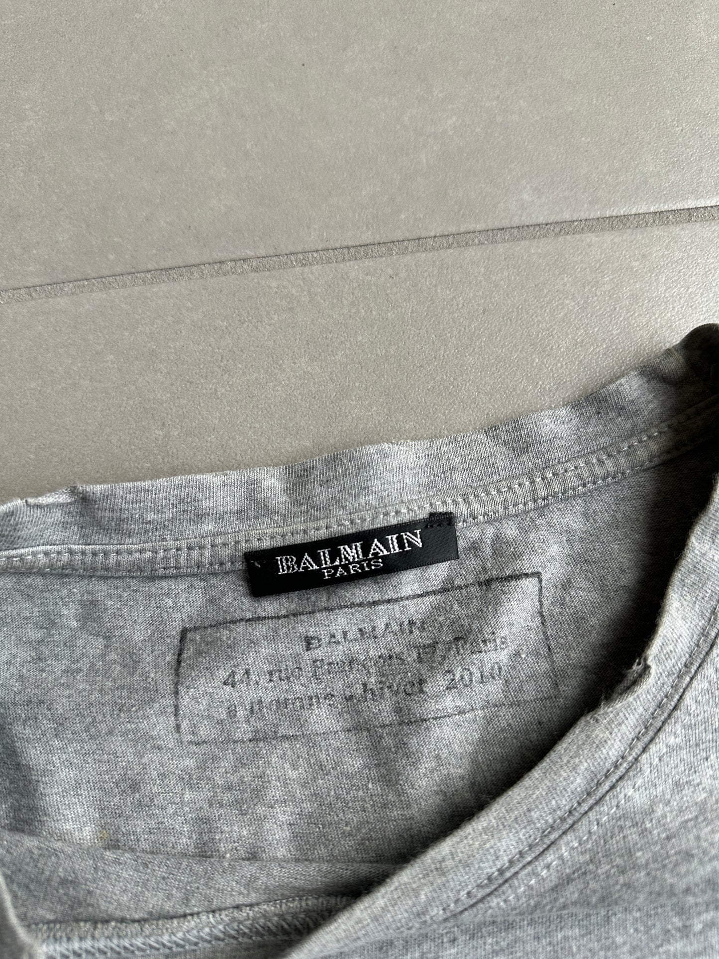 Balmain Homme AW10 Shotgun distressed T-shirt