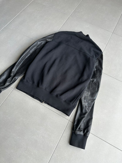 Rick Owens DRKSHDW AW2013 Leather sleeved bomber jacket