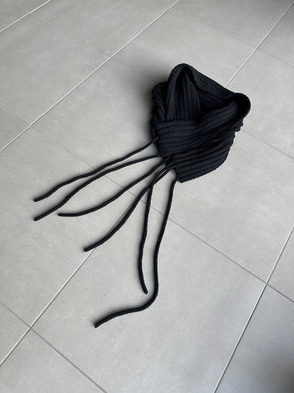 Dior homme AW02 “reflexion” wool tasseled shawl