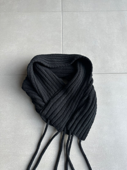 Dior homme AW02 “reflexion” wool tasseled shawl