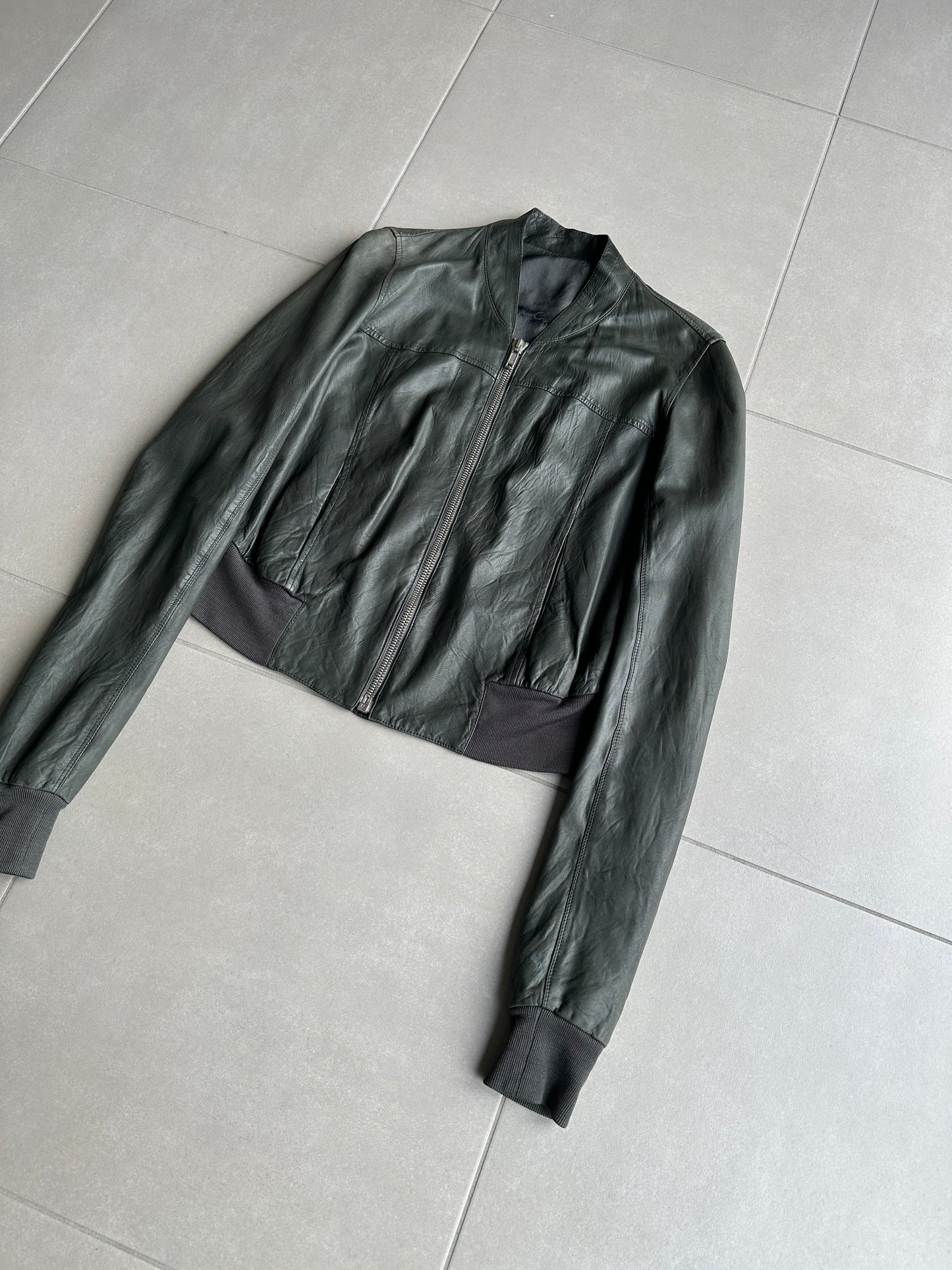 Rick Owens SS07 "Drake" cropped leather jacket