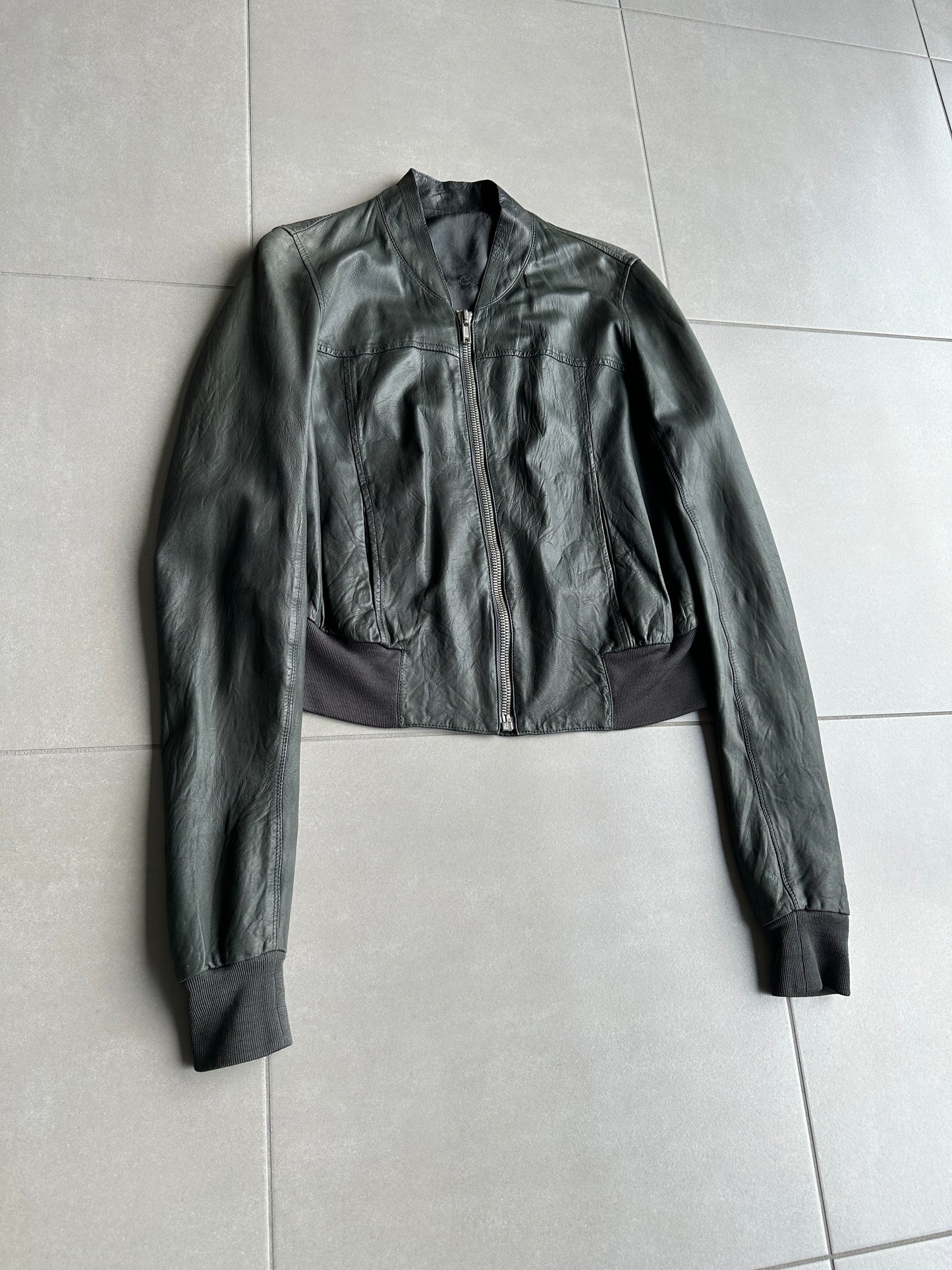 Rick Owens SS07 "Drake" cropped leather jacket