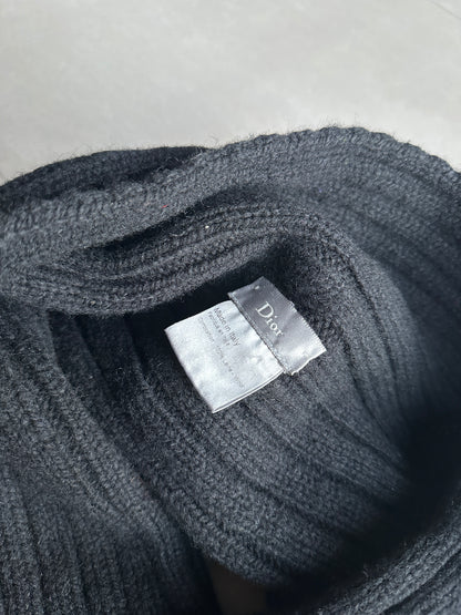 Dior homme AW02 “reflexion” wool tasseled shawl