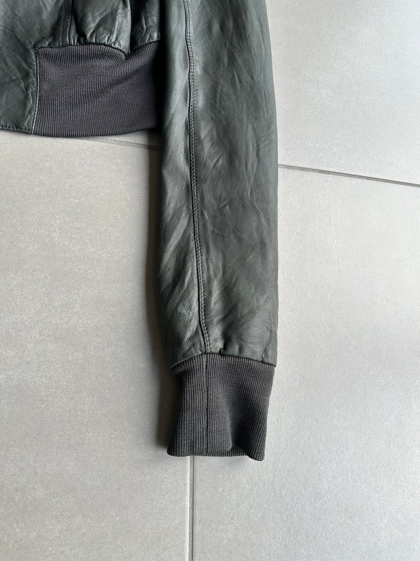Rick Owens SS07 "Drake" cropped leather jacket