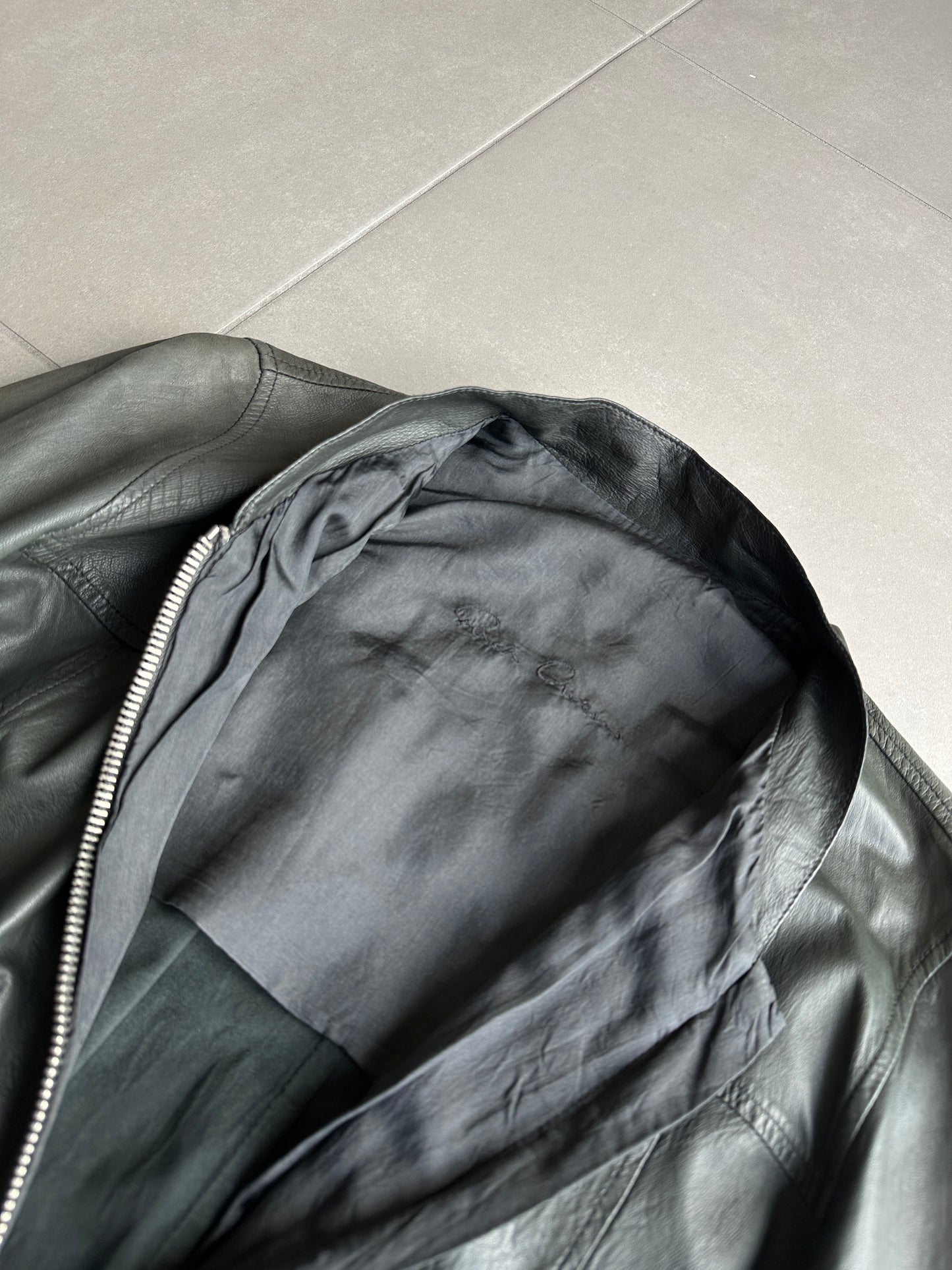 Rick Owens SS07 "Drake" cropped leather jacket