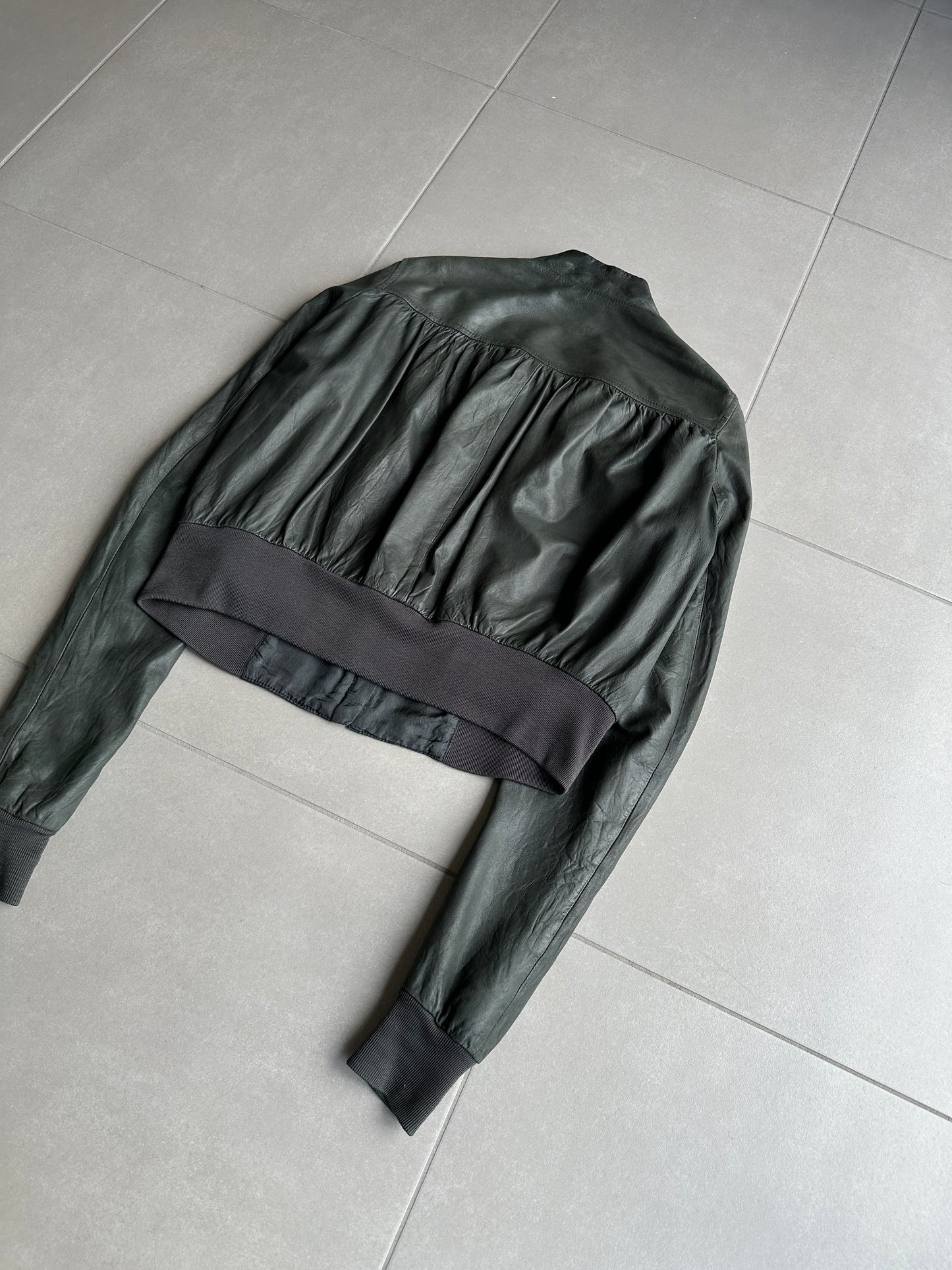 Rick Owens SS07 "Drake" cropped leather jacket