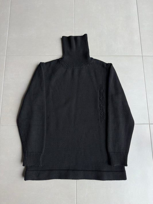Dior homme AW02 “reflexion” distressed merino wool sweater