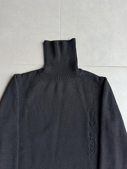 Dior homme AW02 “reflexion” distressed merino wool sweater
