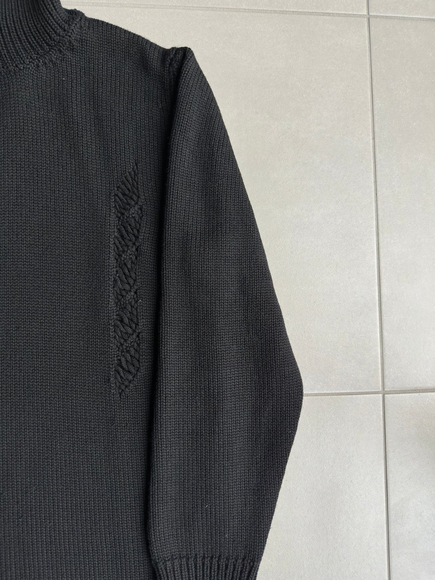 Dior homme AW02 “reflexion” distressed merino wool sweater