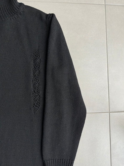 Dior homme AW02 “reflexion” distressed merino wool sweater